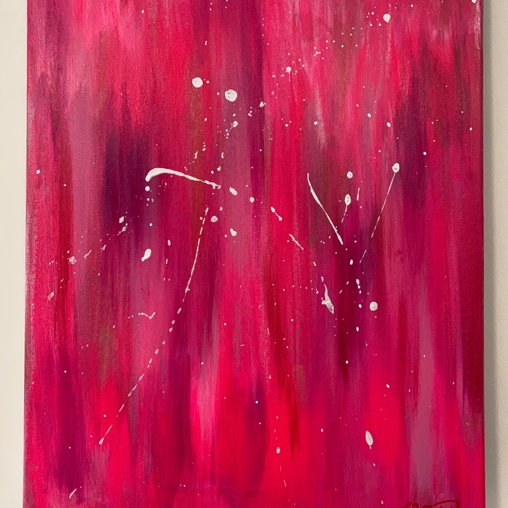 Pink abstract painting